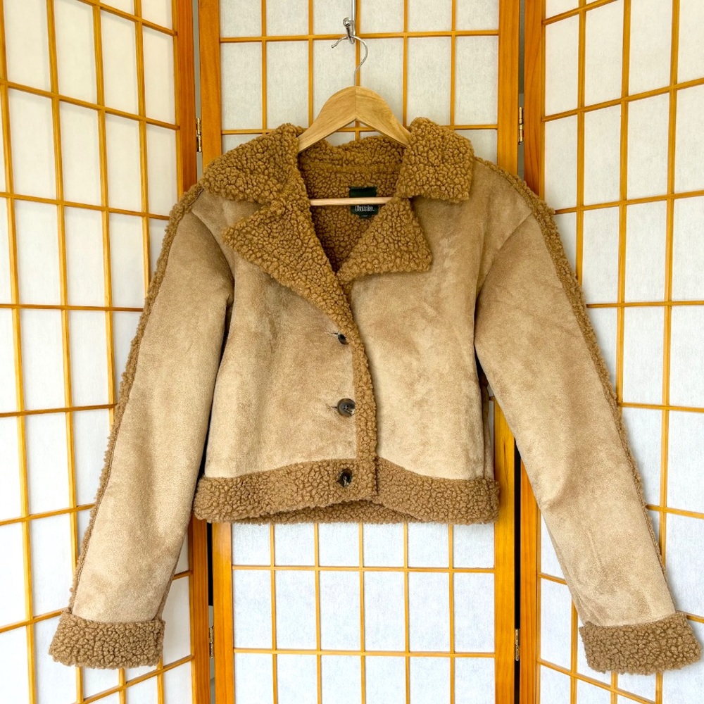 • sherpa brown cropped jacket •